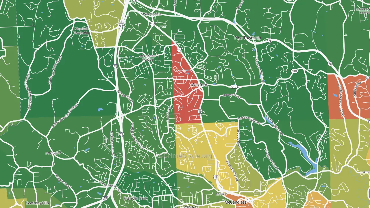 15090, PA Map of Theft Rates