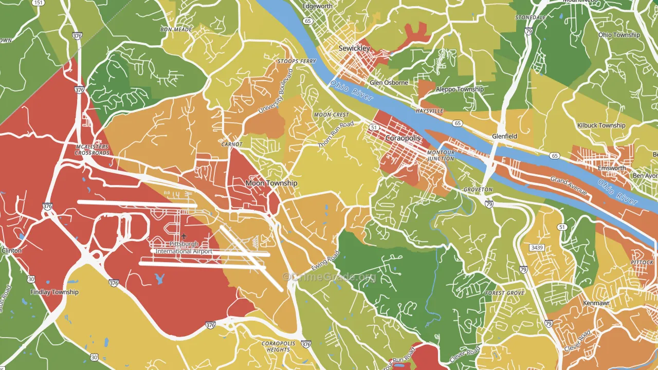 15108, PA Map of Theft Rates