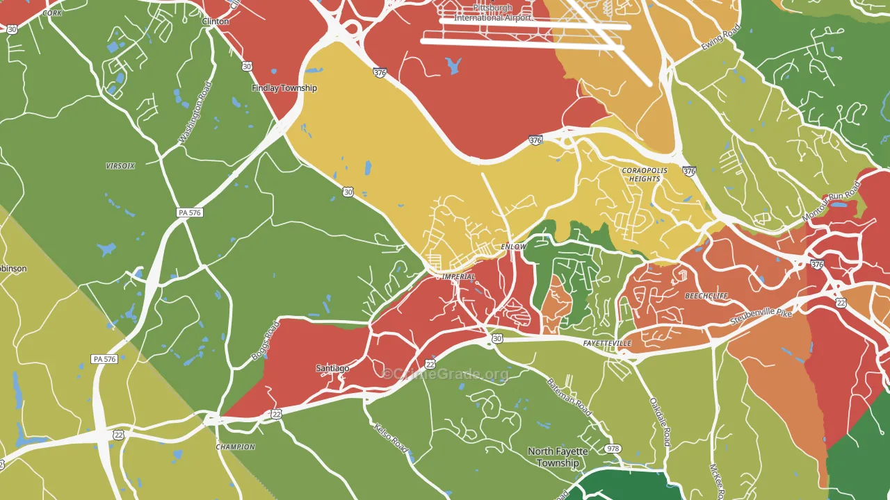 15126, PA Map of Theft Rates