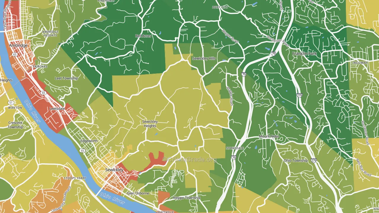 15143, PA Map of Theft Rates