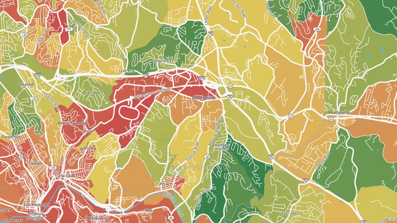 15146, PA Map of Theft Rates