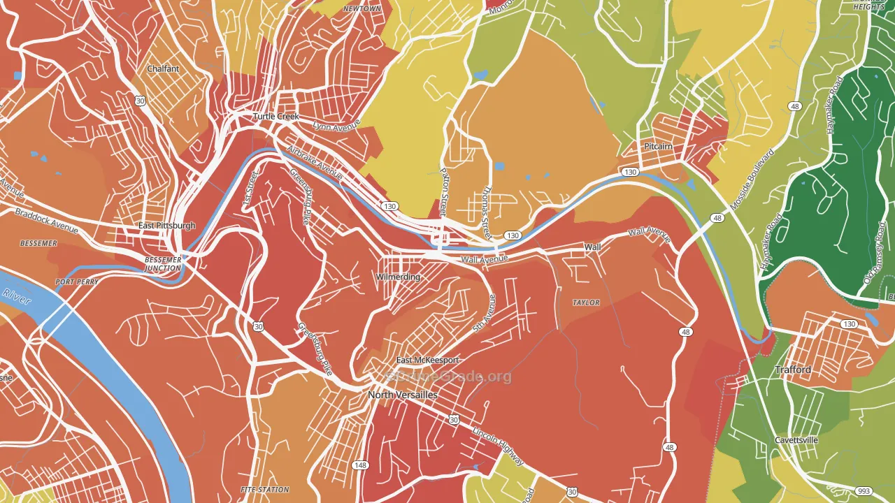 15148, PA Map of Theft Rates