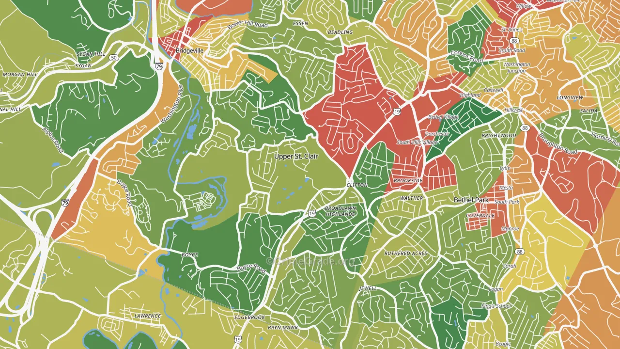 15241, PA Map of Theft Rates