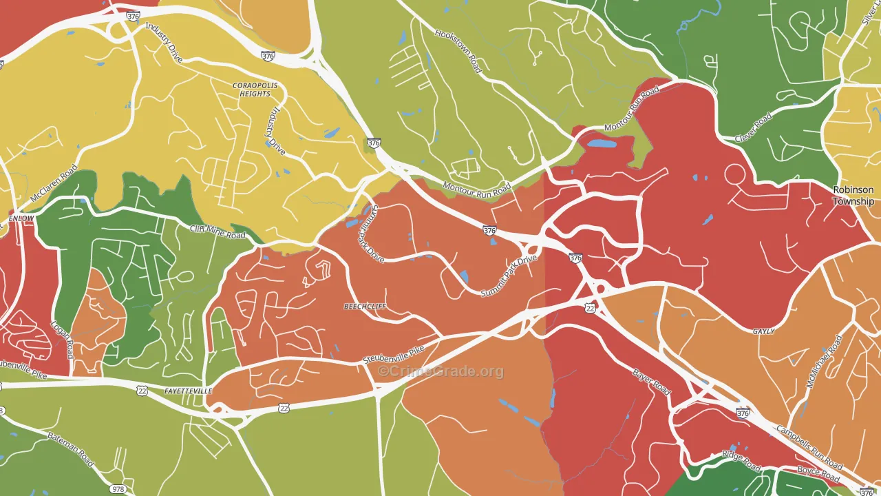 15275, PA Map of Theft Rates
