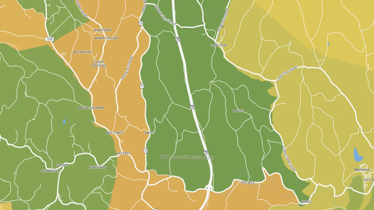 15311, PA Map of Theft Rates