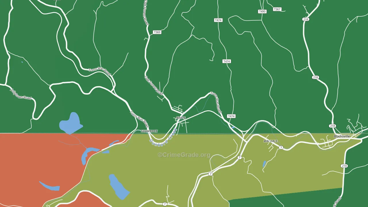 15316, PA Map of Theft Rates