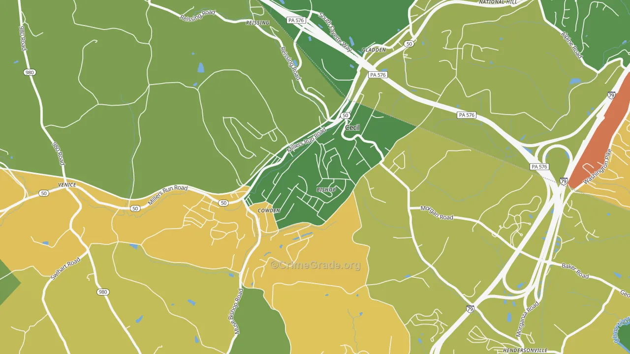 15321, PA Map of Theft Rates