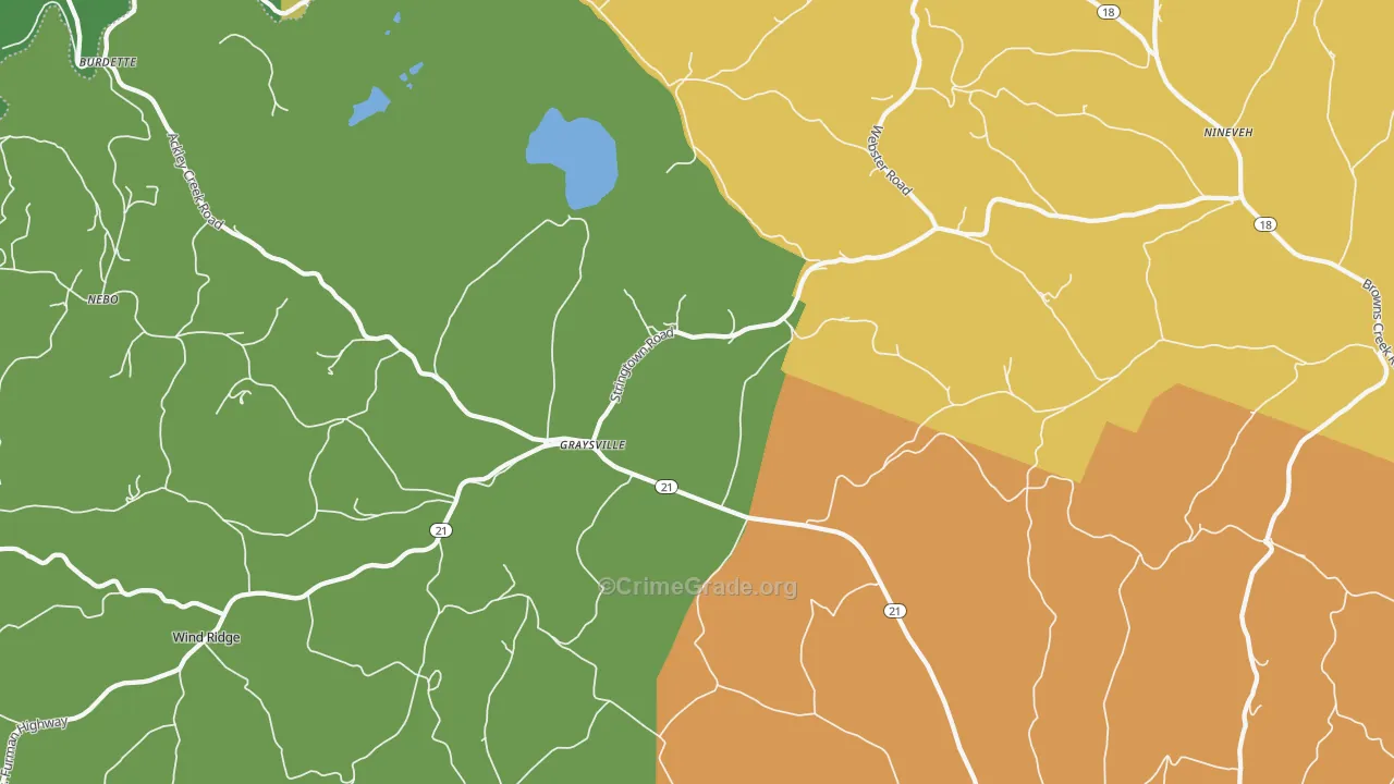 15337, PA Map of Theft Rates