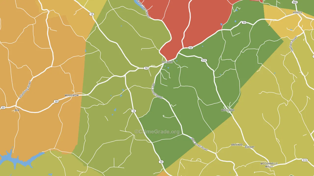 15340, PA Map of Theft Rates