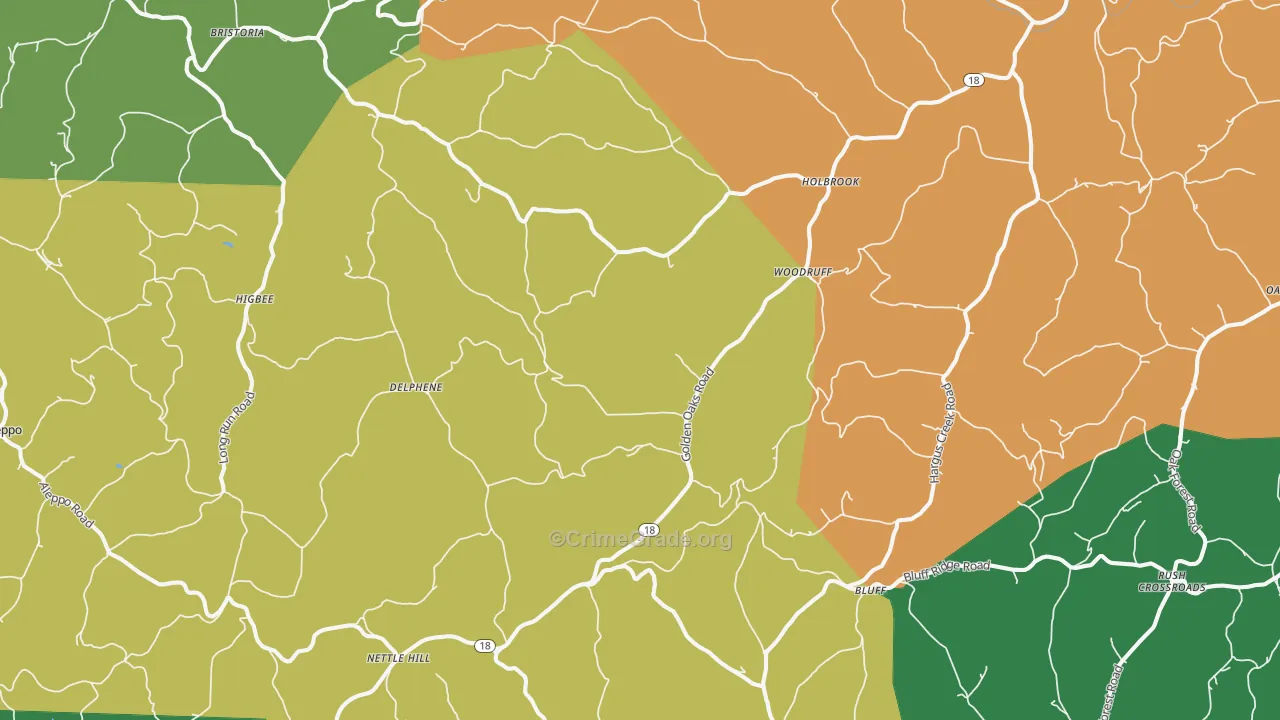15341, PA Map of Theft Rates
