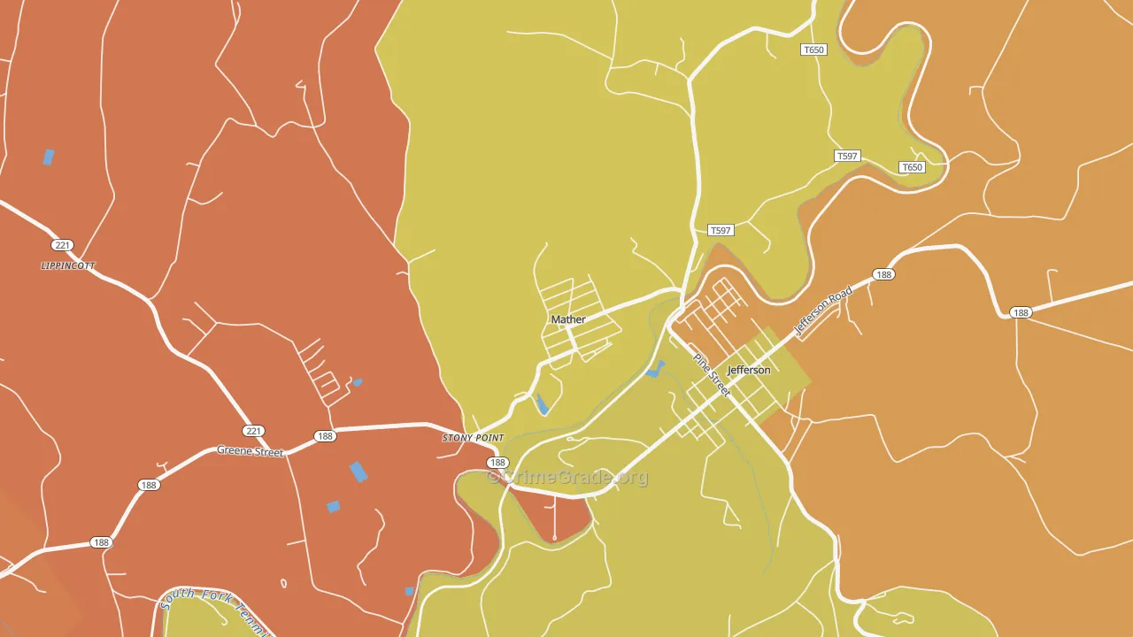 15346, PA Map of Theft Rates