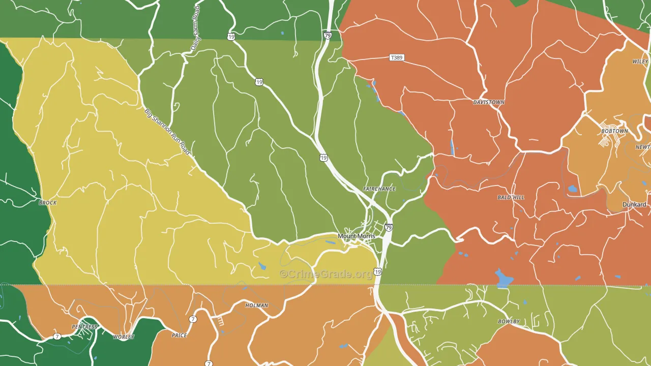 15349, PA Map of Theft Rates