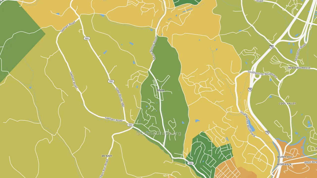15350, PA Map of Theft Rates