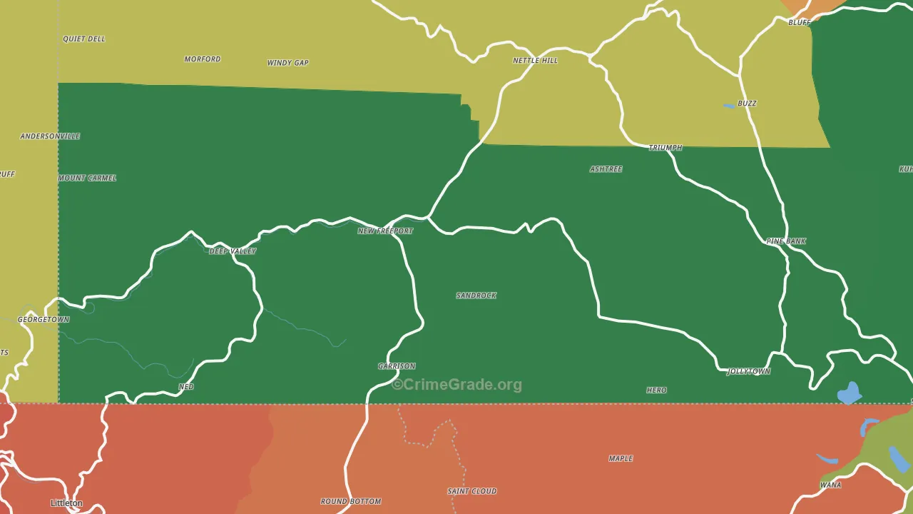 15352, PA Map of Theft Rates