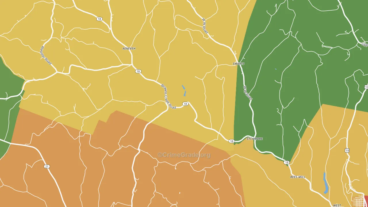 15364, PA Map of Theft Rates