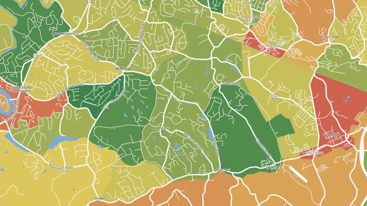 15367, PA Map of Theft Rates