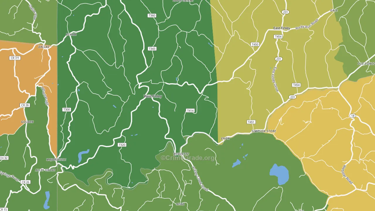 15377, PA Map of Theft Rates