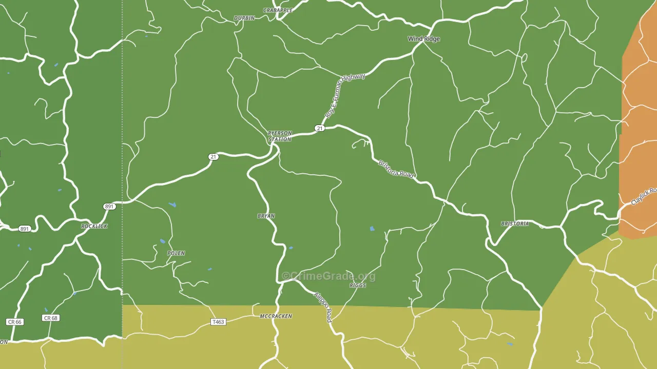 15380, PA Map of Theft Rates