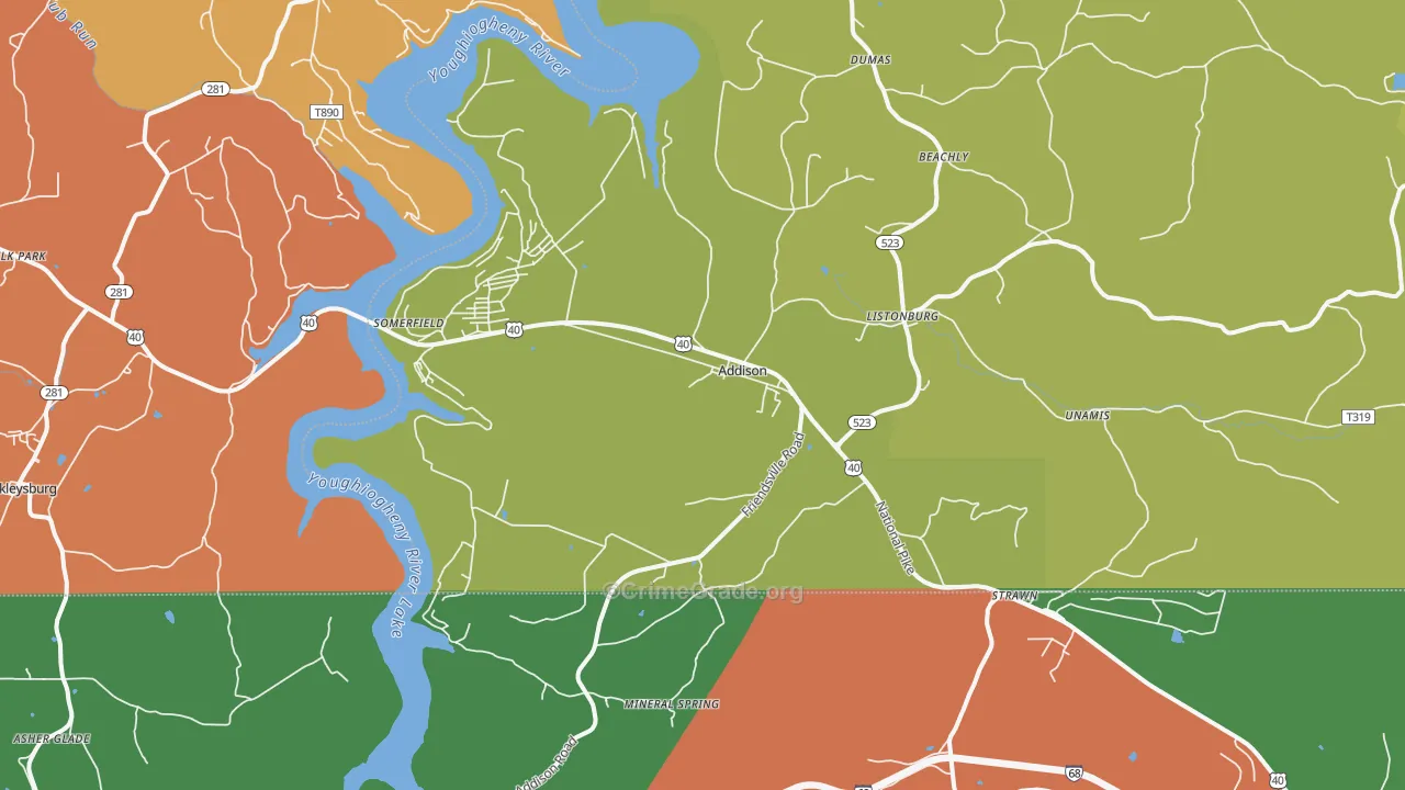 15411, PA Map of Theft Rates