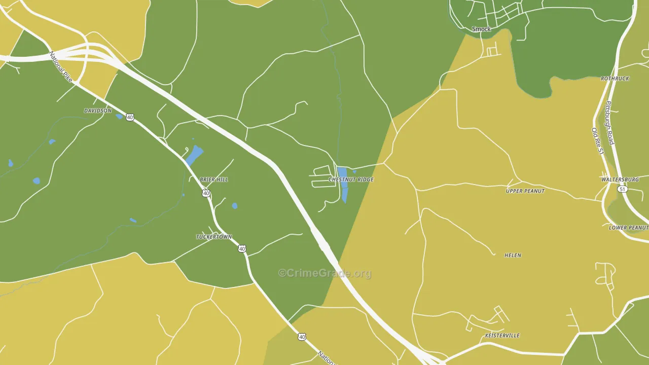 15422, PA Map of Theft Rates