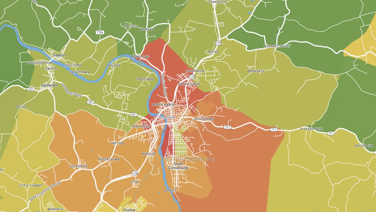 15425, PA Map of Theft Rates