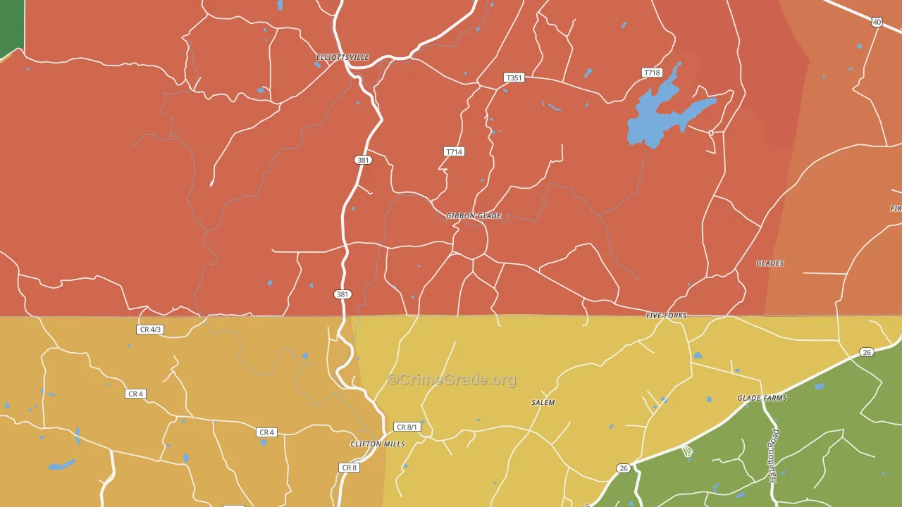 15440, PA Map of Theft Rates