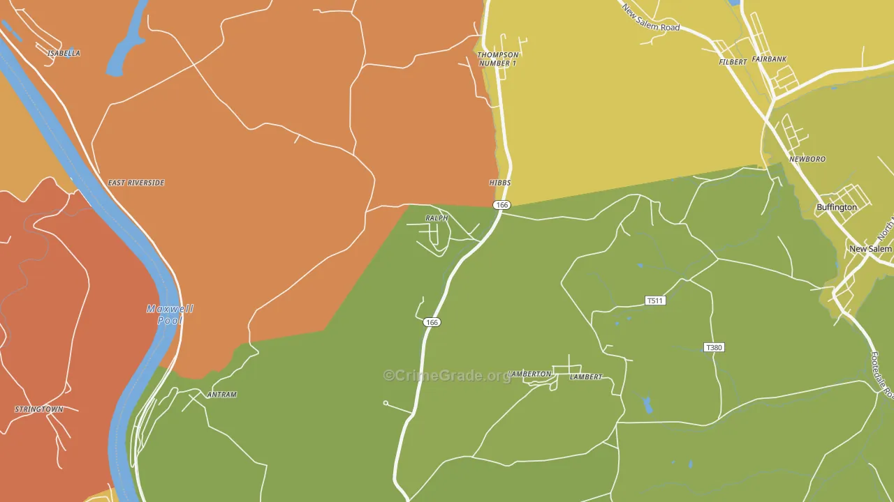 15443, PA Map of Theft Rates