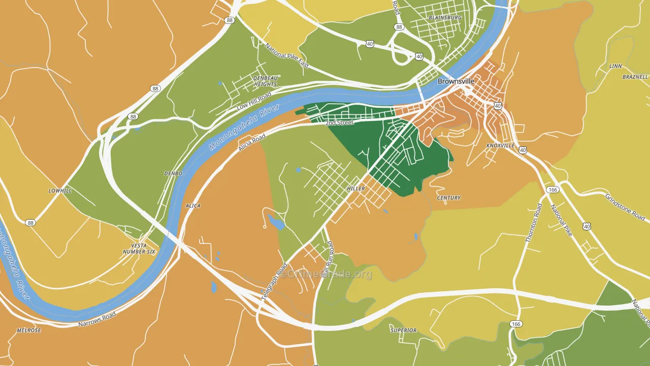 15444, PA Map of Theft Rates