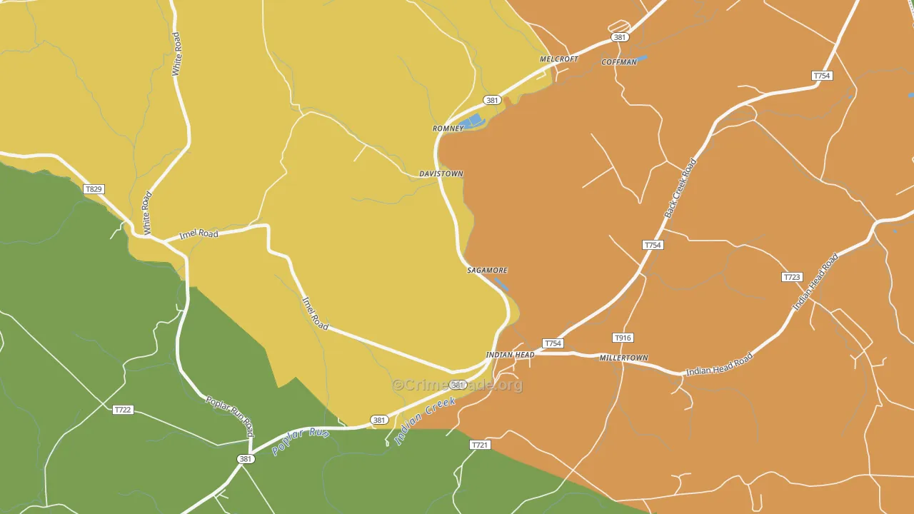 15446, PA Map of Theft Rates