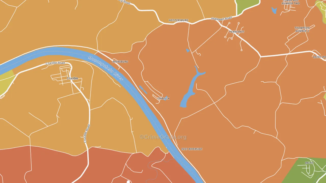 15447, PA Map of Theft Rates