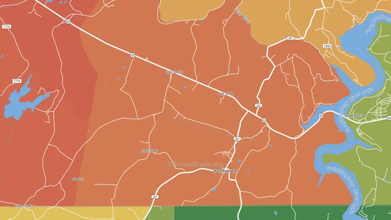 15459, PA Map of Theft Rates