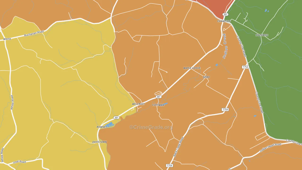 15462, PA Map of Theft Rates