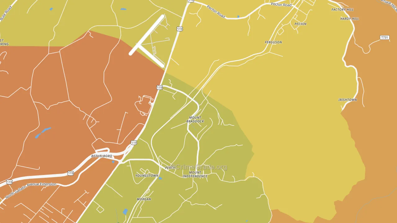 15465, PA Map of Theft Rates