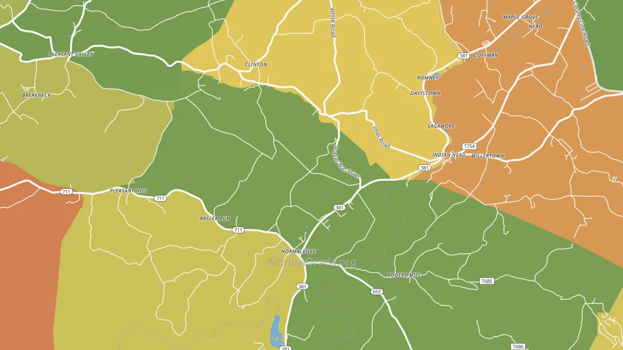 15469, PA Map of Theft Rates