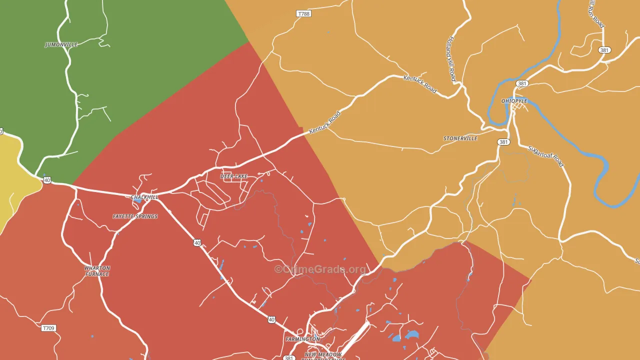 15470, PA Map of Theft Rates