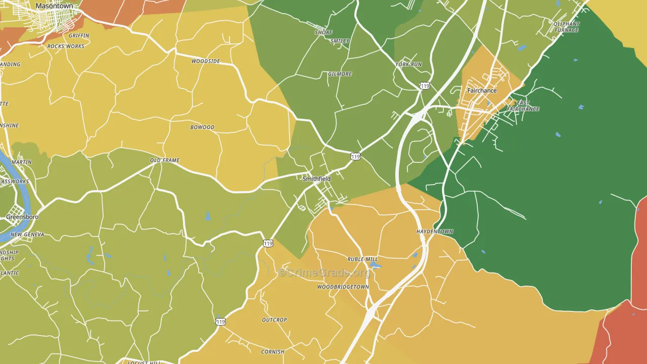 15478, PA Map of Theft Rates