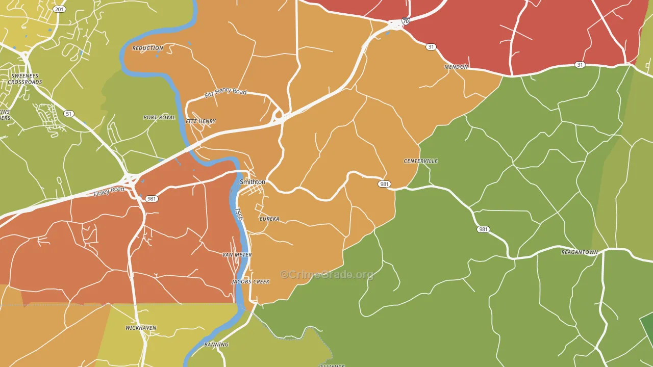 15479, PA Map of Theft Rates