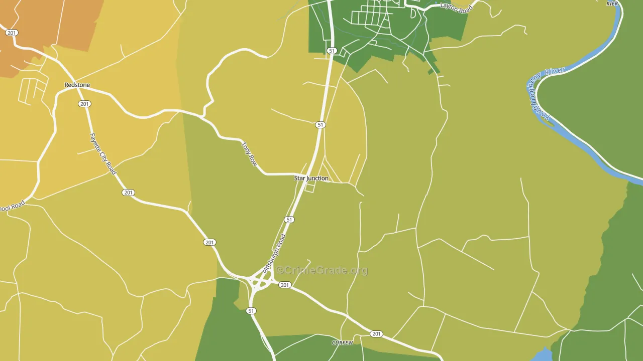 15482, PA Map of Theft Rates