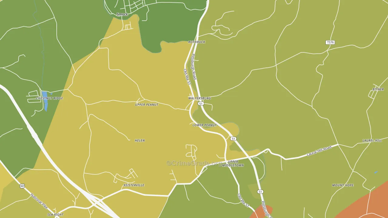 15488, PA Map of Theft Rates
