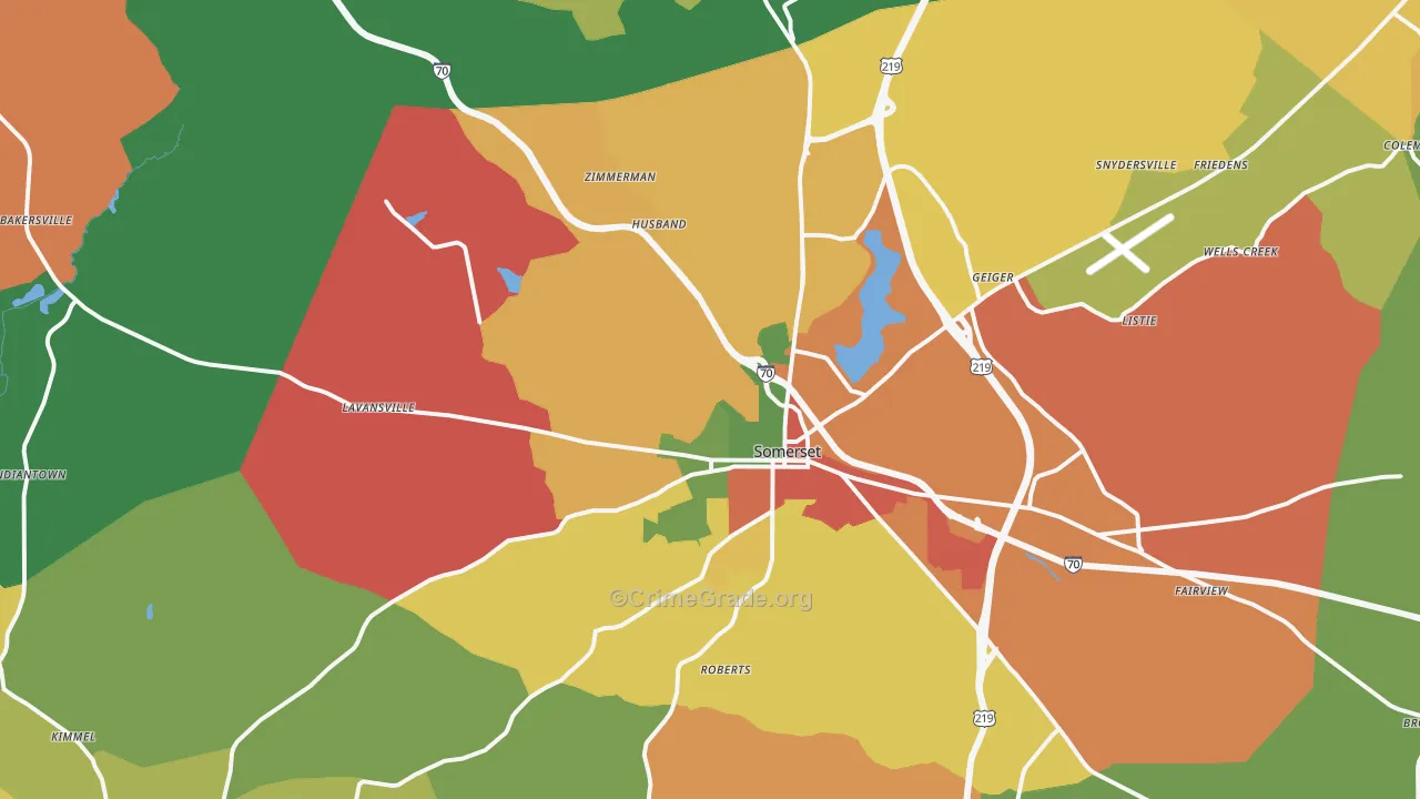 15501, PA Map of Theft Rates