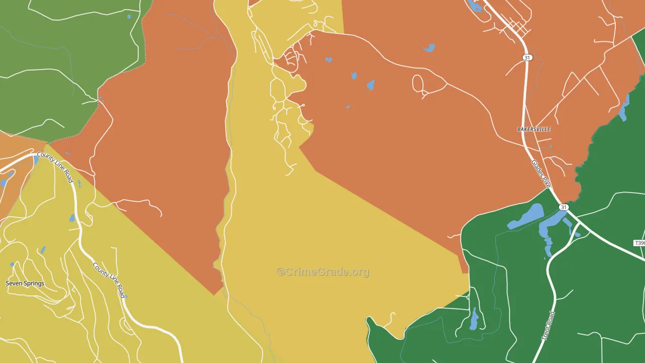 15502, PA Map of Theft Rates