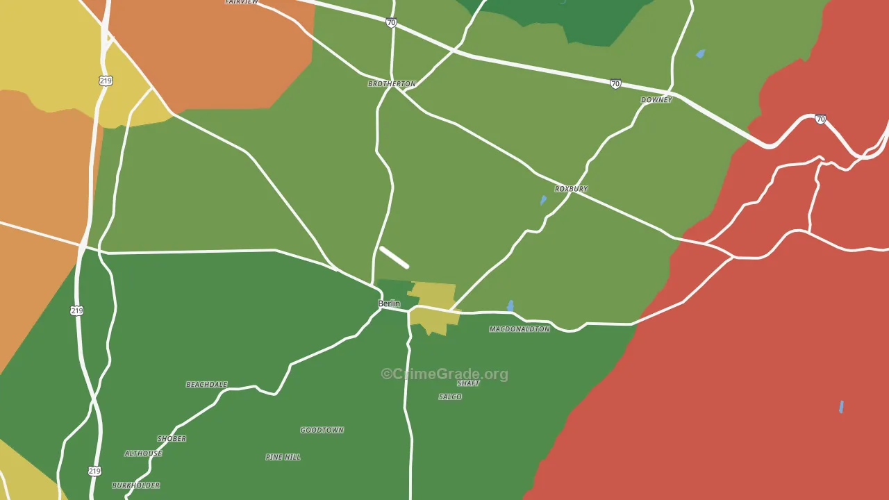 15530, PA Map of Theft Rates