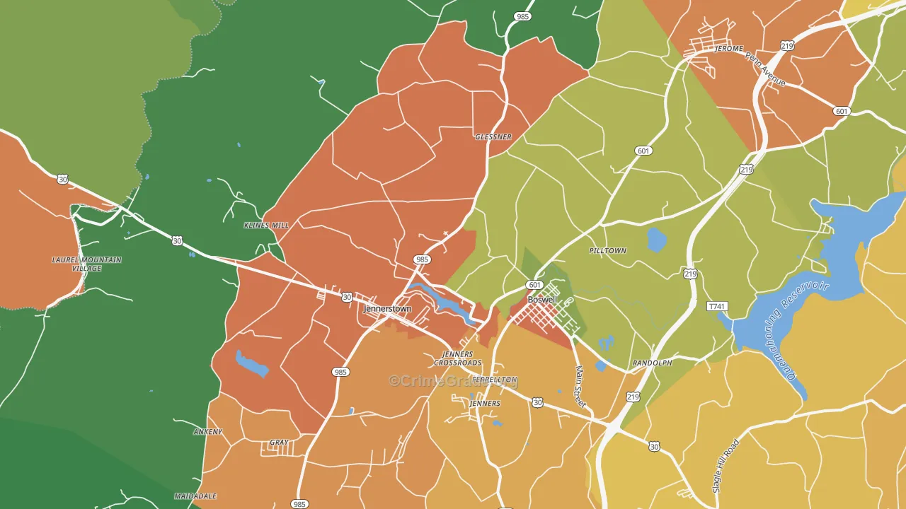 15531, PA Map of Theft Rates