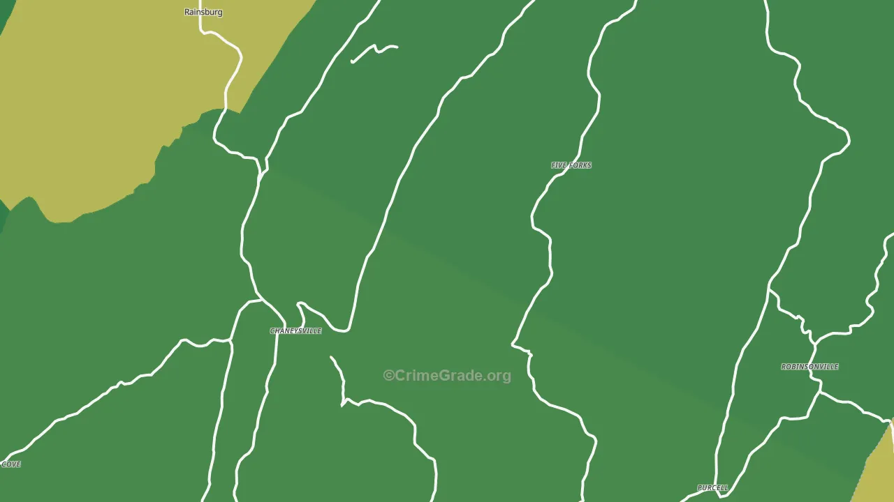 15535, PA Map of Theft Rates
