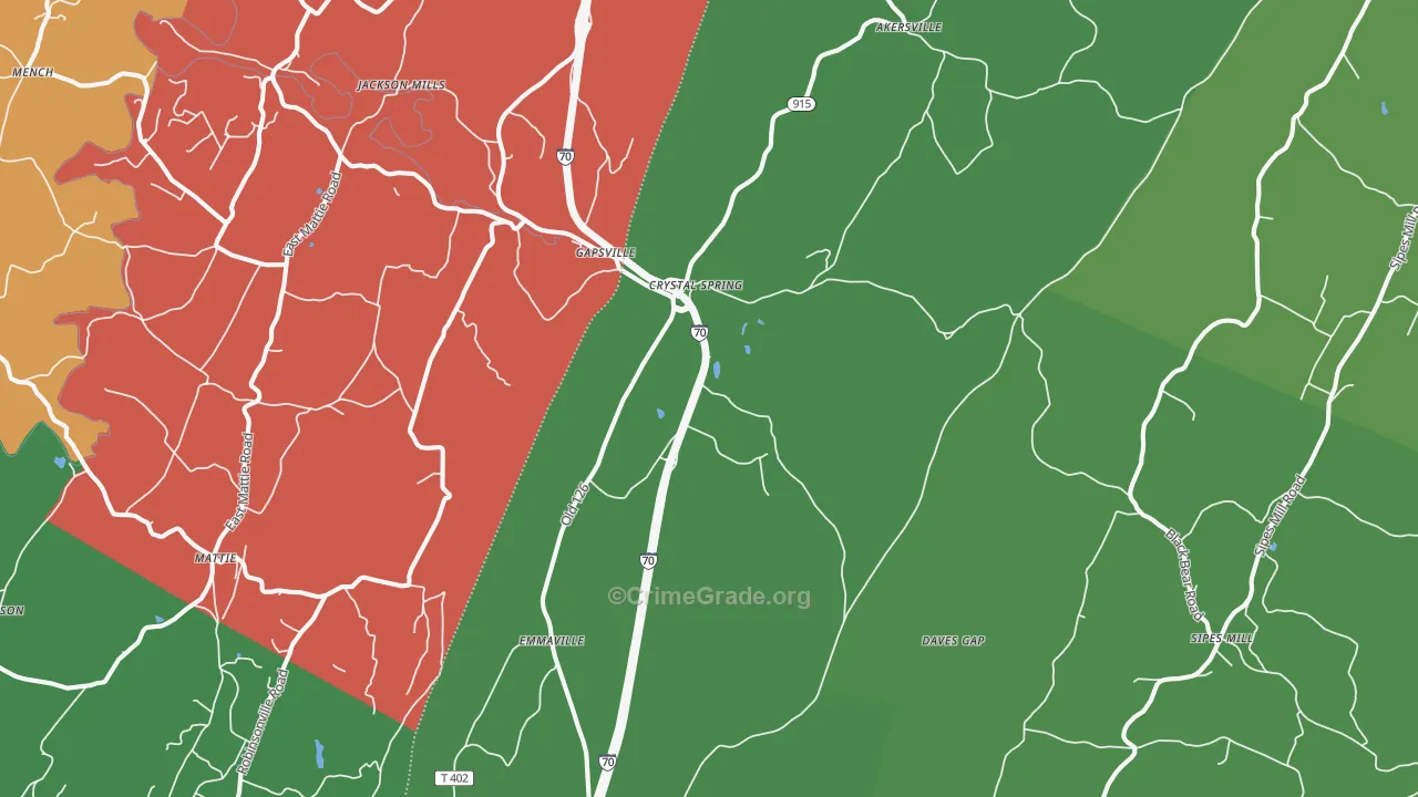 15536, PA Map of Theft Rates