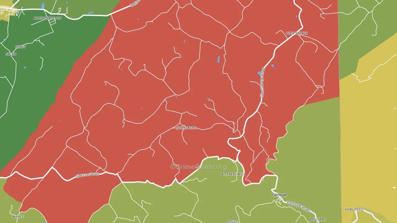 15538, PA Map of Theft Rates