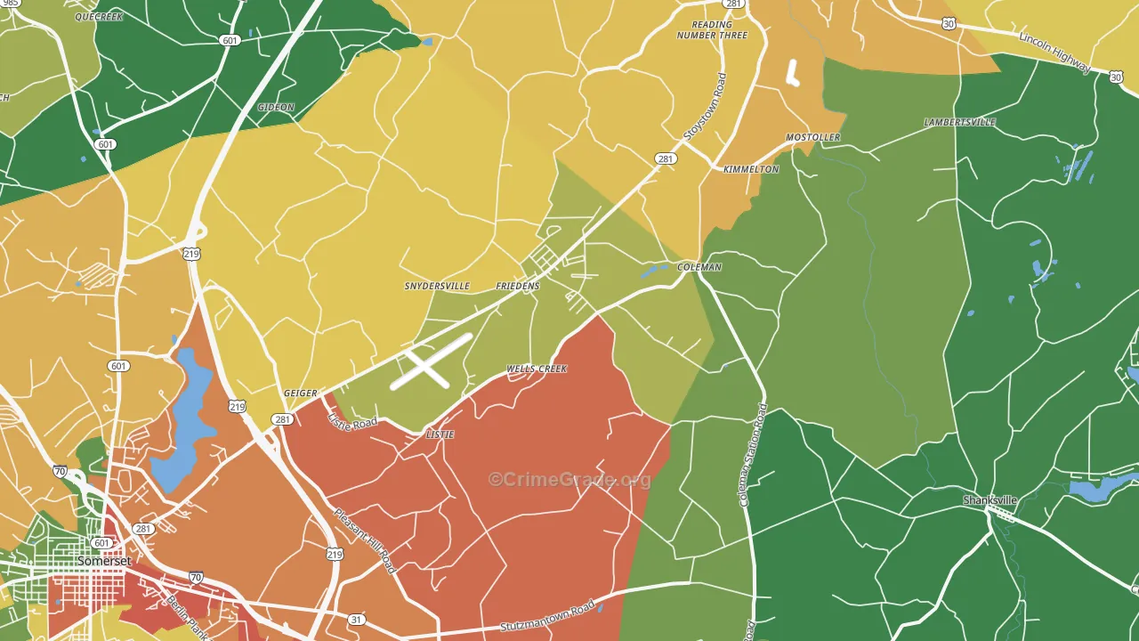 15541, PA Map of Theft Rates