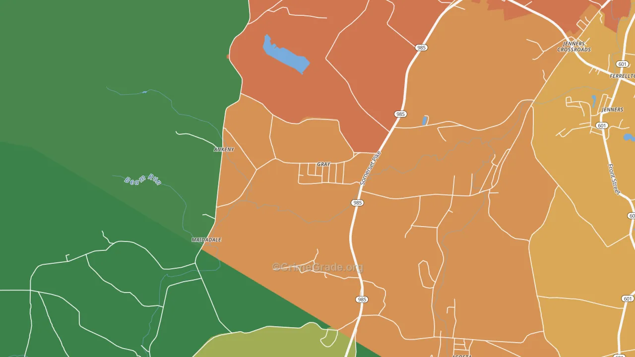 15544, PA Map of Theft Rates