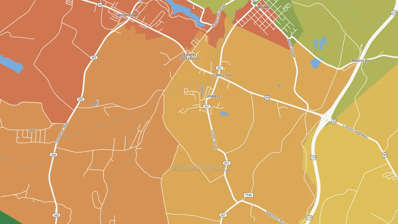 15546, PA Map of Theft Rates