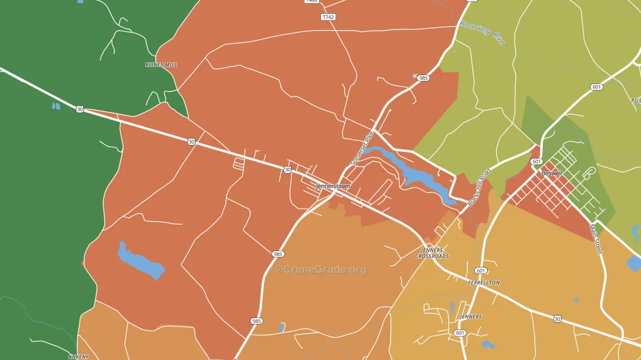 15547, PA Map of Theft Rates